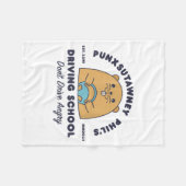 Couverture Polaire Groundhog Driving School Funny Men Women Retro Rod (Devant (Horizontal))