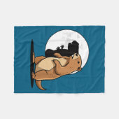 Couverture Polaire Groundhog Shadow Dinosaur Puppet Happy Groundhog D (Devant (Horizontal))