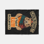 Couverture Polaire Groundhogs Prefer Rum Over Winter  (Devant (Horizontal))