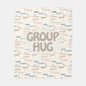 Couverture Polaire Groupe Accrocher plusieurs 3-4 noms Groupe Cadeau (Devant)