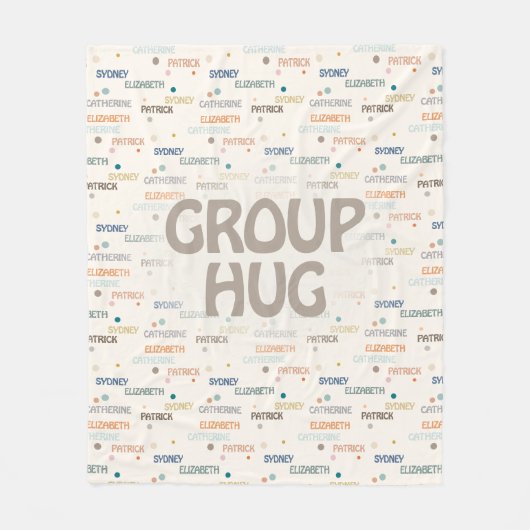 Couverture Polaire Groupe Accrocher plusieurs 3-4 noms Groupe Cadeau (Devant)