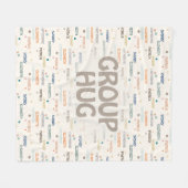 Couverture Polaire Groupe Accrocher plusieurs 3-4 noms Groupe Cadeau (Devant (Horizontal))
