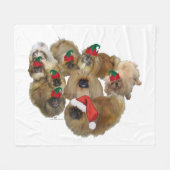 Couverture Polaire Groupe de Noël Pekingese (Devant (Horizontal))