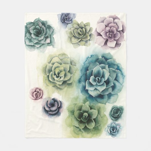Couverture Polaire Groupe de succulents (Devant)