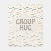 Couverture Polaire Groupe Hug Multiples 5-7 Noms Obtenir Bonne Sympat (Devant)