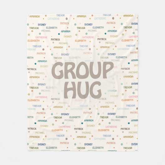 Couverture Polaire Groupe Hug Multiples 5-7 Noms Obtenir Bonne Sympat (Devant)