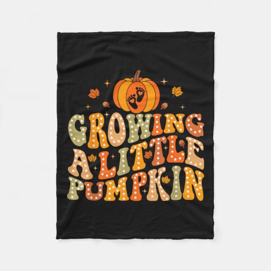 Couverture Polaire Growing A Little Pumpkin Fall Autumn Pregnancy Tha (Devant)