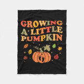 Couverture Polaire Growing A Little Pumpkin Halloween Pregnancy Annou (Devant)