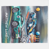 Couverture Polaire Growing Up To Fast Boy Birthday Party  (Devant (Horizontal))