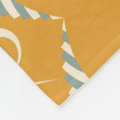 Couverture Polaire Grue Art Déco - arrière - plan jaune (Coin)