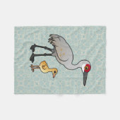 Couverture Polaire Grue de Sandhill avec le poussin (Devant (Horizontal))