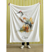 Couverture Polaire Grue d'errance, personnalisée