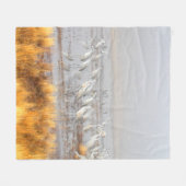 Couverture Polaire Grues de Sandhill (Devant (Horizontal))