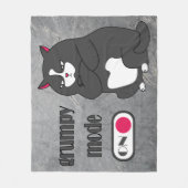 Couverture Polaire Grumpy mode on funny fat cat (Devant)