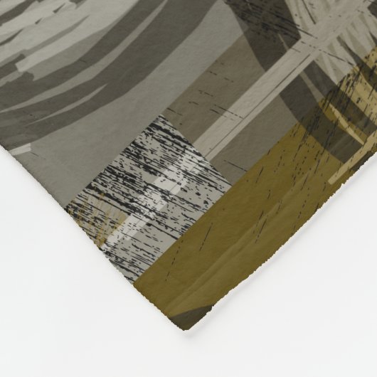 Couverture Polaire Grunge Abstrait, brun monochrome (Coin)