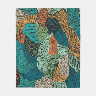 Couverture Polaire Grunge Abstrait : Conception Motif transparente.