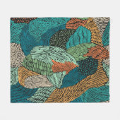 Couverture Polaire Grunge Abstrait : Conception Motif transparente. (Devant (Horizontal))