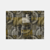 Couverture Polaire Grunge abstrait, marron monochrome (Devant (Horizontal))