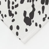 Couverture Polaire Grunge animal noir et blanc encre imprimé (Coin)