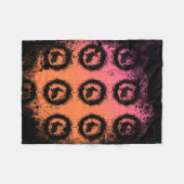 Couverture Polaire Grunge Bunny de Pâques (Devant (Horizontal))