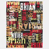 Couverture Polaire Grunge Distressed Agitée Typographie Cool Moderne (Devant)