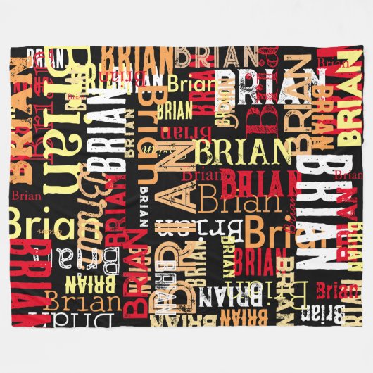 Couverture Polaire Grunge Distressed Agitée Typographie Cool Moderne (Devant (Horizontal))