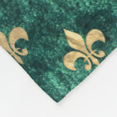 Couverture Polaire Grunge Green Velvet Fleur De Lis Mardi Gras (Coin)