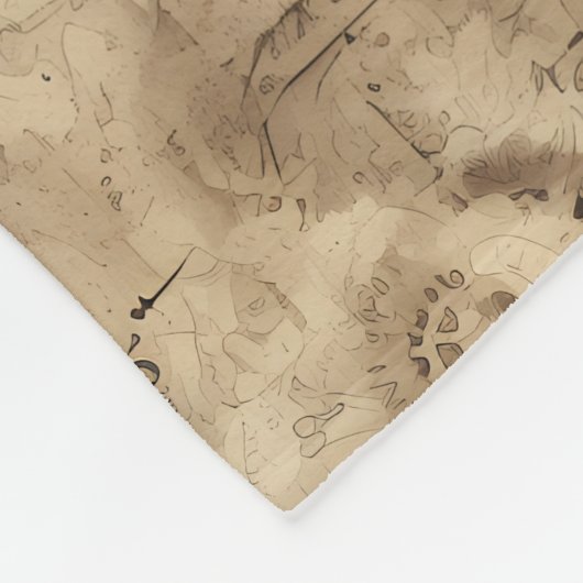 Couverture Polaire Grunge Rustic Steampunk Horloge (11) (Coin)