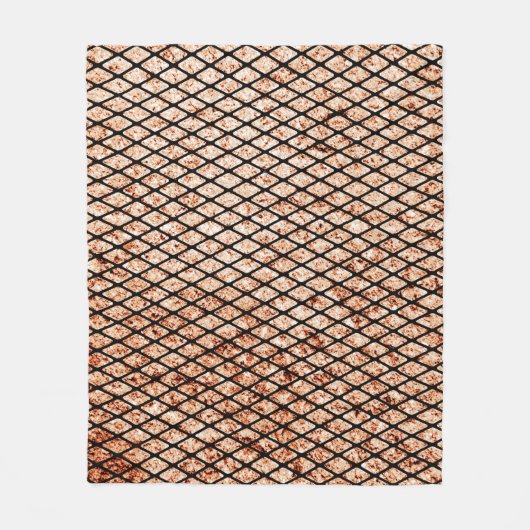 Couverture Polaire Grungy Fishnets Texture Toison Blanche (Devant)