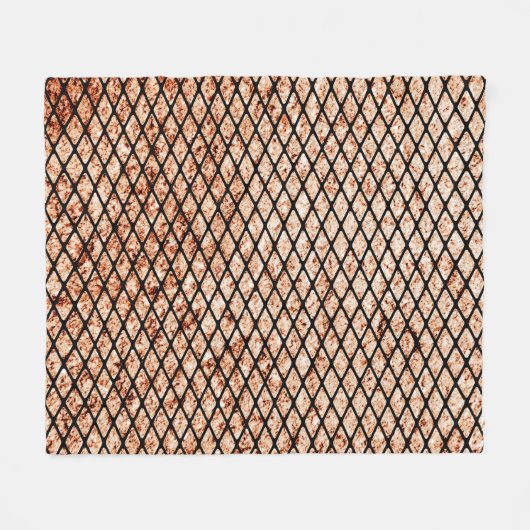 Couverture Polaire Grungy Fishnets Texture Toison Blanche (Devant (Horizontal))