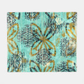Couverture Polaire Grungy Tribal : Ethnic Rug Motif (Devant (Horizontal))