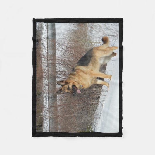 Couverture Polaire GSD dans la neige d'hiver (Devant)