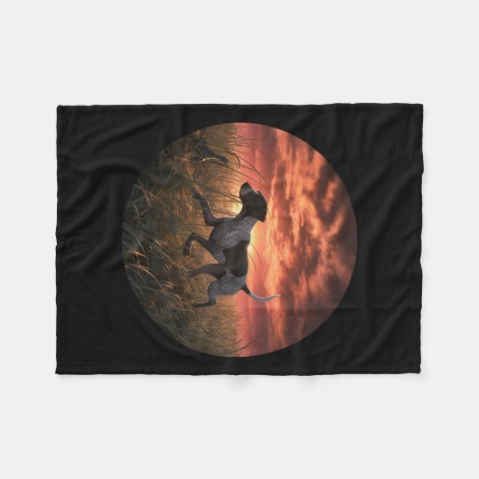 Couverture Polaire Gsp Hunter Allemand Pointeur Raccourci Gsp Chasse (Devant (Horizontal))