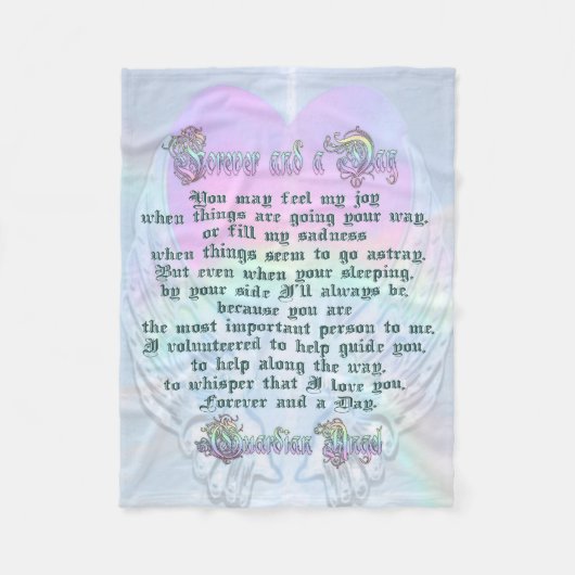 Couverture Polaire Guardian Angel Poem Blanket (Devant)
