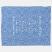 Couverture Polaire Guardian Angel Prière Blue Sherpa Blanket (Devant (Horizontal))