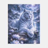 Couverture Polaire Guardian White Tiger – Silent Strength and Gentle  (Devant)