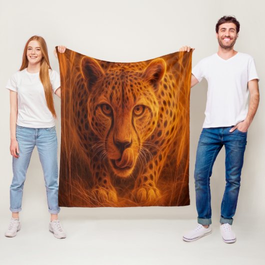 Couverture Polaire Guépard affamé (En situation)