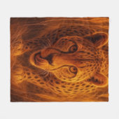 Couverture Polaire Guépard affamé (Devant (Horizontal))