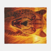 Couverture Polaire Guépard féroce (Devant (Horizontal))