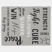 Couverture Polaire Guerrier de mélanome (Devant (Horizontal))