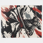 Couverture Polaire Guerrier samouraï (Devant (Horizontal))