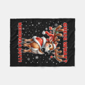 Couverture Polaire Guess What Reindeer Butt Funny Christmas Humor Red (Devant (Horizontal))
