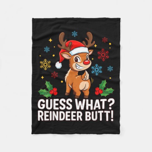 Couverture Polaire Guess What Reindeer Butt Funny Christmas Men Reind (Devant)