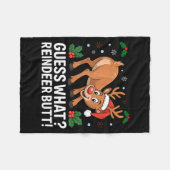 Couverture Polaire Guess What Reindeer Butt Funny Christmas Men Reind (Devant (Horizontal))