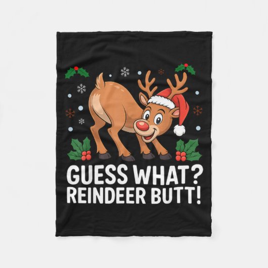 Couverture Polaire Guess What Reindeer Butt Funny Christmas Men Reind (Devant)