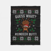 Couverture Polaire Guess What Reindeer Butt Funny Christmas Reindeer (Devant)