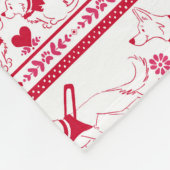Couverture Polaire Guide Chien Conte Berger Allemand Motif - Rouge - (Coin)