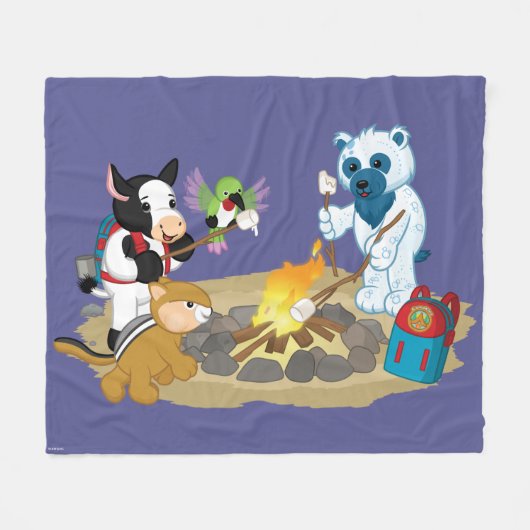 Couverture Polaire Guimauves de feu de camp de Webkinz | (Devant (Horizontal))
