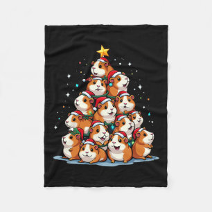 Couverture Polaire Guinée Cochon sapin de Noël Funny Cavy Holiday