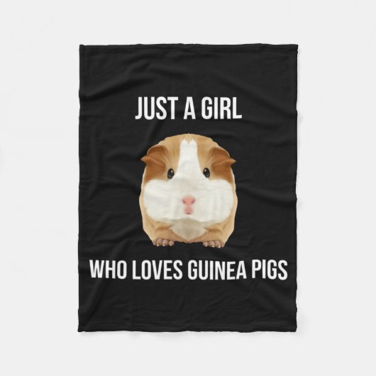 Couverture Polaire Guinée Pig Just A Girl Loves Wheek (Devant)